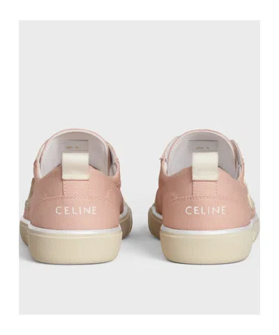 Celine Alan Sneakers With Triomphe In Canvas In Rosewood