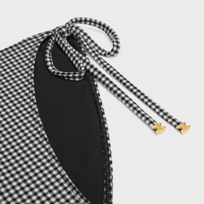 Celine String Bikini Briefs In White/black