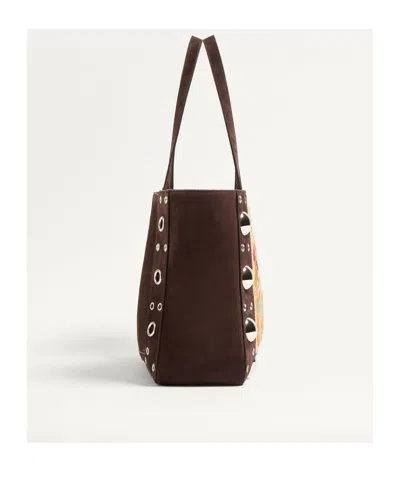 Valentino Garavani Suede Nellcote Tote Bag In Multi-color