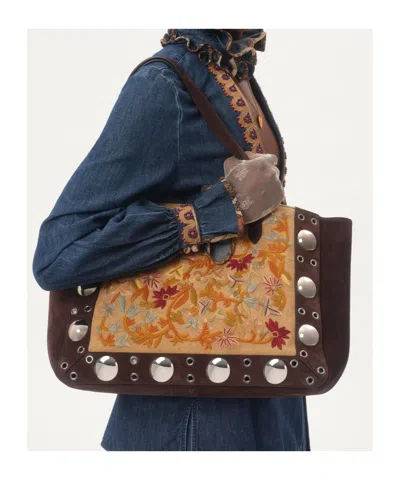 Valentino Garavani Suede Nellcote Tote Bag In Multi-color