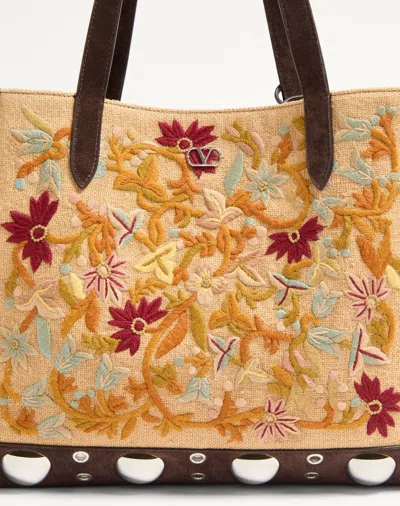 Valentino Garavani Suede Nellcote Tote Bag In Multi-color
