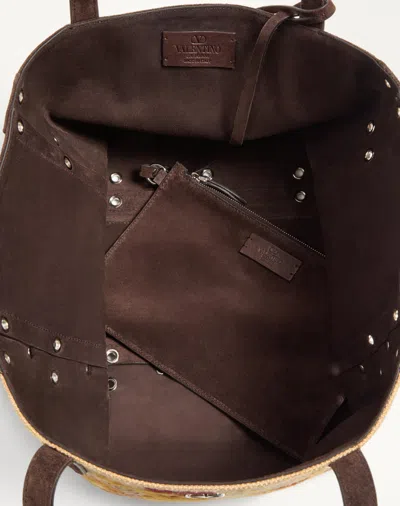 Valentino Garavani Suede Nellcote Tote Bag In Multi-color