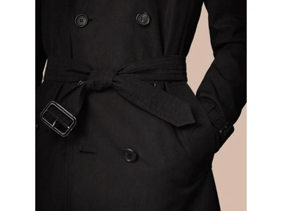Shop Burberry The Wiltshire – Long Heritage Trench Coat In Black