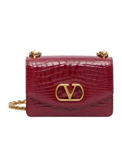 Valentino Vain Shoulder Bags Brown In Scarlet