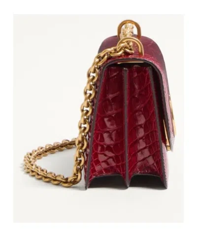Valentino Vain Shoulder Bags Brown In Scarlet