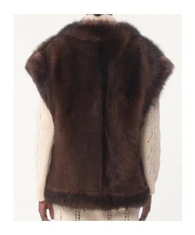 Valentino Weste Aus Lammfell Frau Braun 44 In Brown