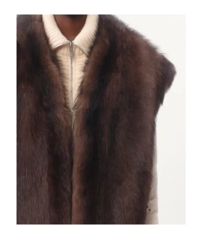 Valentino Weste Aus Lammfell Frau Braun 44 In Brown