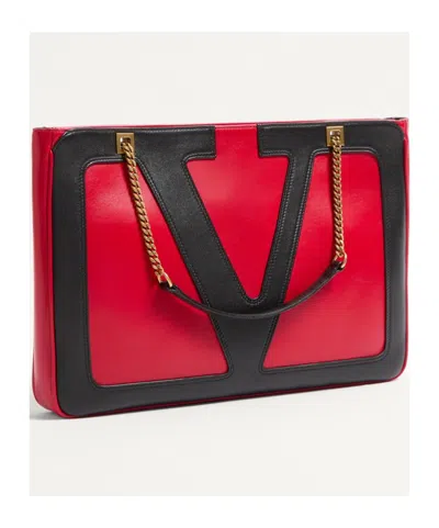 Valentino Medium Viva Superstar Bag Red/black In Red