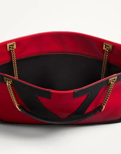 Valentino Medium Viva Superstar Bag Red/black In Red