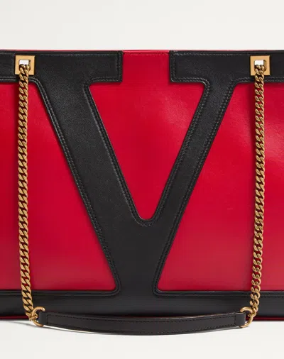 Valentino Medium Viva Superstar Bag Red/black In Red