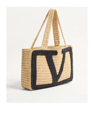Valentino Women's Viva Superstar Medium Tote In Naturale/nero