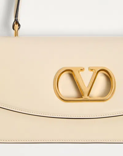 Valentino Garavani  Garavani Vain Bag With Handle In Shiny Calfskin Woman Butter Uni In Nude