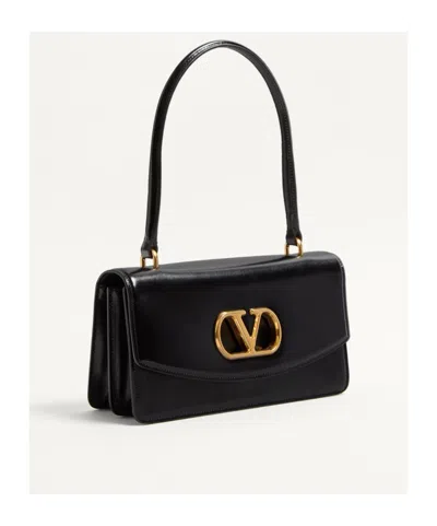 Valentino Vain Bag With Handle In Leather In Black
