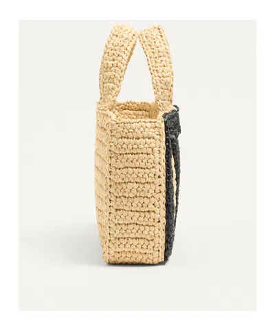 Valentino Garavani Viva Superstar Crochet Small Tote Bag In Neutral