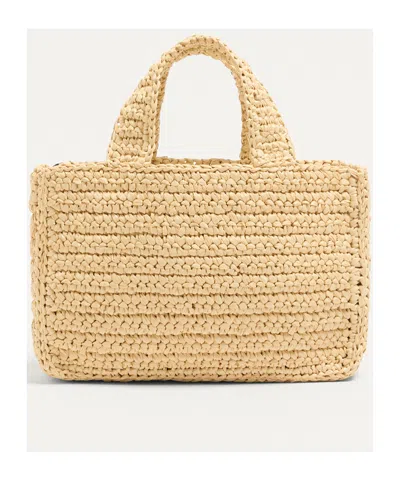 Valentino Garavani Viva Superstar Crochet Small Tote Bag In Neutral