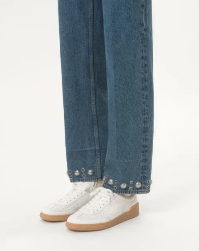 Valentino Garavani Nappa Leather Upvillage Round Toe Sneakers In White