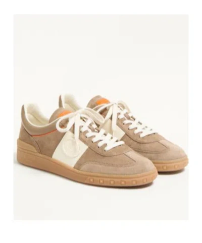 Valentino Upvillage Low-top Suede Sneakers In Brown