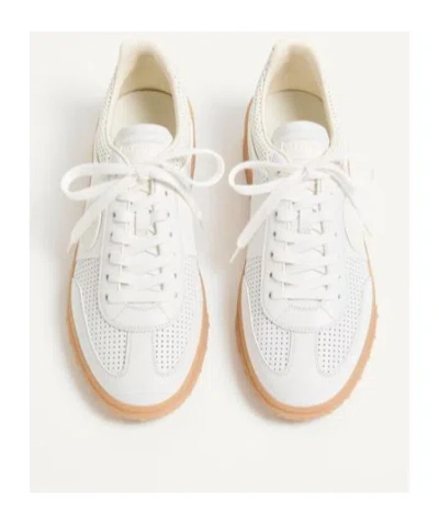 Valentino Garavani Nappa Leather Upvillage Round Toe Sneakers In White