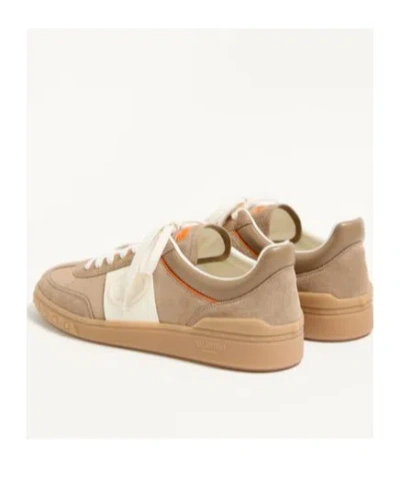 Valentino Upvillage Low-top Suede Sneakers In Brown