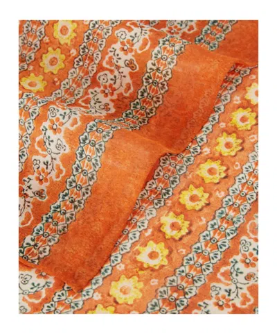 Loro Piana Floral Printed Beach Towel In Nude