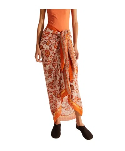 Loro Piana Floral Printed Beach Towel In Nude