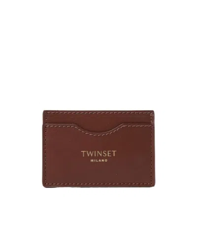 Twinset Rectangular Wallet In Red