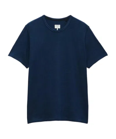 Rag & Bone Classic Flame Slub Cotton T-shirt In Navy