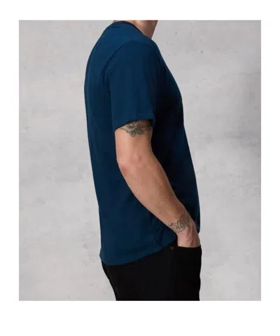 Rag & Bone Classic Flame Slub Cotton T-shirt In Navy
