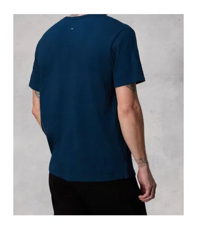 Rag & Bone Classic Flame Slub Cotton T-shirt In Navy