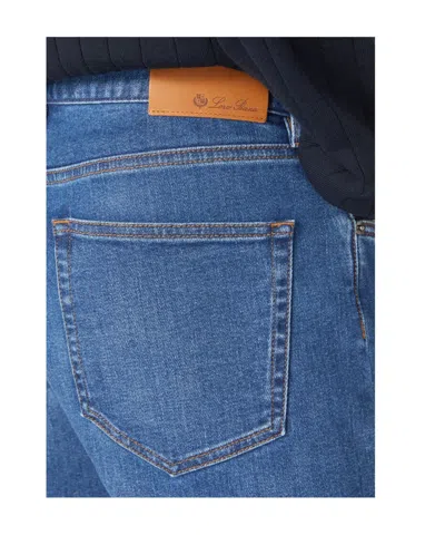 Loro Piana Belt-loop Jeans In Blue