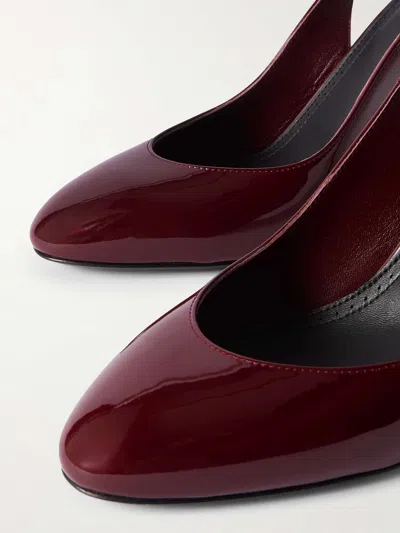 Alaïa Rounded Toe Sling Back Pumps Bordeaux In Brown