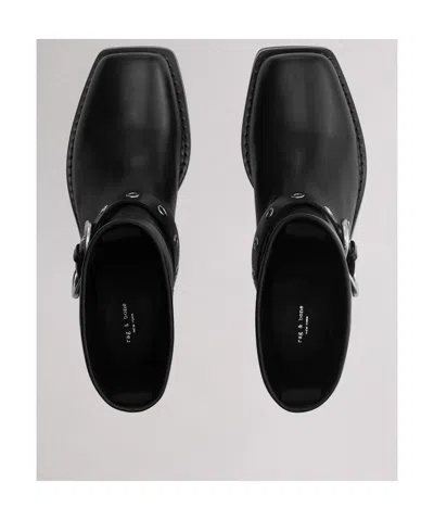 Rag & Bone Square-toed Short Boots In Black