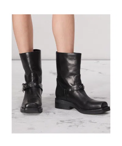 Rag & Bone Square-toed Short Boots In Black