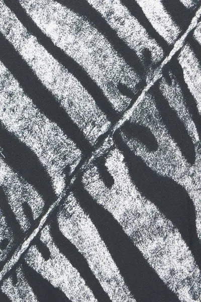 Roberto Cavalli Zebra Silk Slip Dress In Black