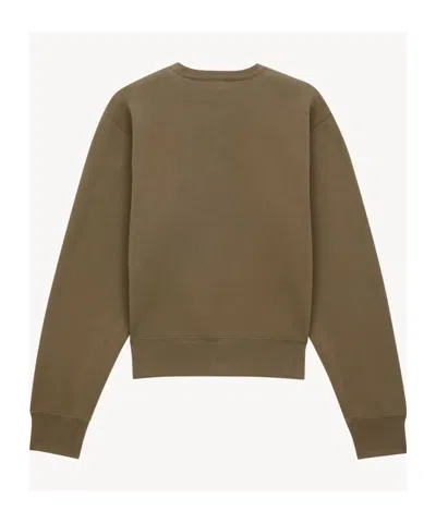Saint Laurent Sweater In Cashmere And Silk Jersey In Green