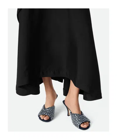 Bottega Veneta Blink Rhinestone Lambskin Suede Sandal In Dark