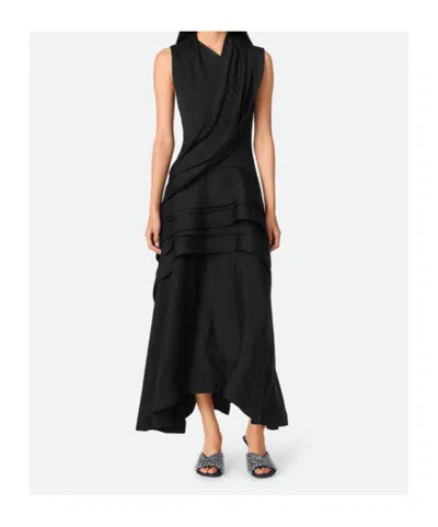 Bottega Veneta Blink Rhinestone Lambskin Suede Sandal In Dark