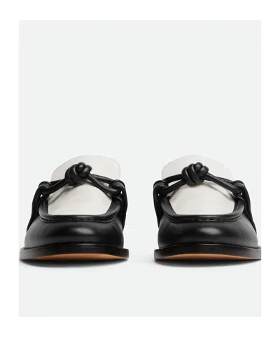 Bottega Veneta Blackwhite Solid Loafers In Black