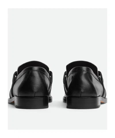 Bottega Veneta Blackwhite Solid Loafers In Black