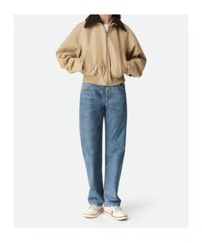 Bottega Veneta Summer Canvas Leather High-top Sneakers In White/sea Salt