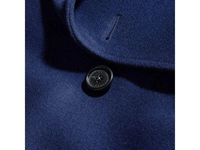 Shop Burberry Wool Cashmere Trench Coat In Bright Steel Blue