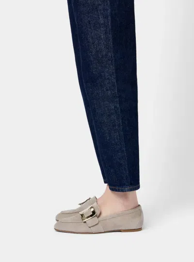 Roger Vivier Push On Loafers In Grey