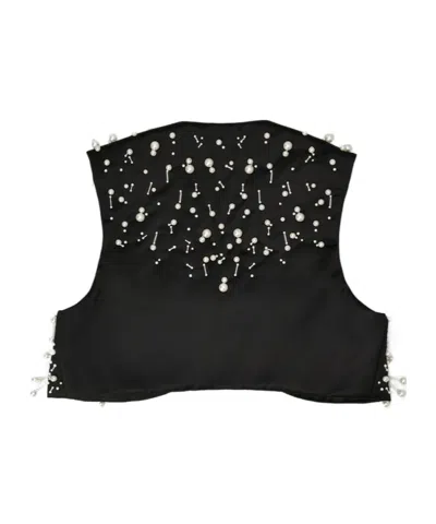 Roger Vivier Beaded Vest In Black