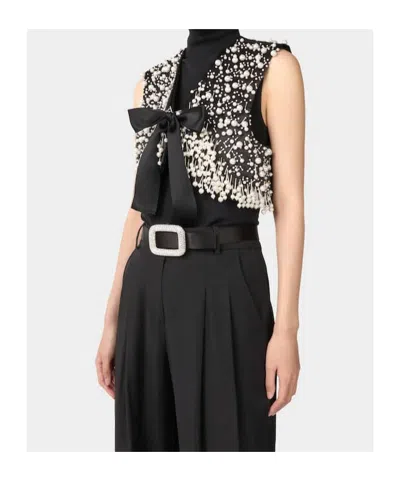 Roger Vivier Beaded Vest In Black