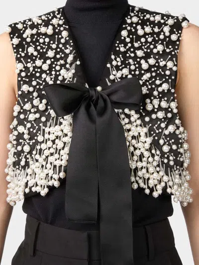 Roger Vivier Beaded Vest In Black