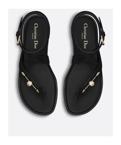 Dior D-vinity Flip Flop Sandals In Black
