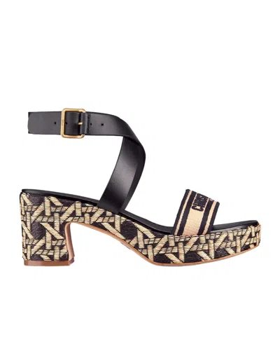 Dior Dway High Heel Sandals In Black