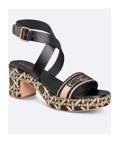 Dior Dway High Heel Sandals In Black