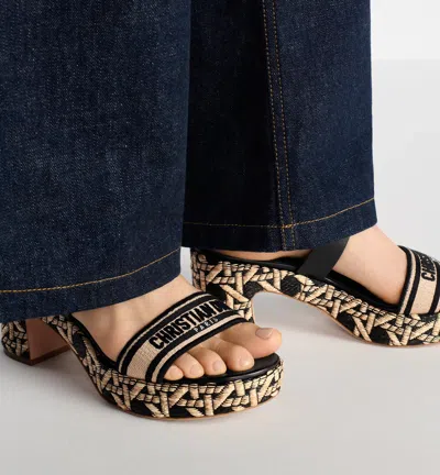 Dior Dway High Heel Sandals In Black