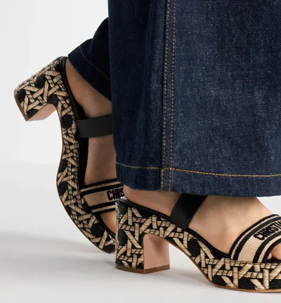 Dior Dway High Heel Sandals In Black